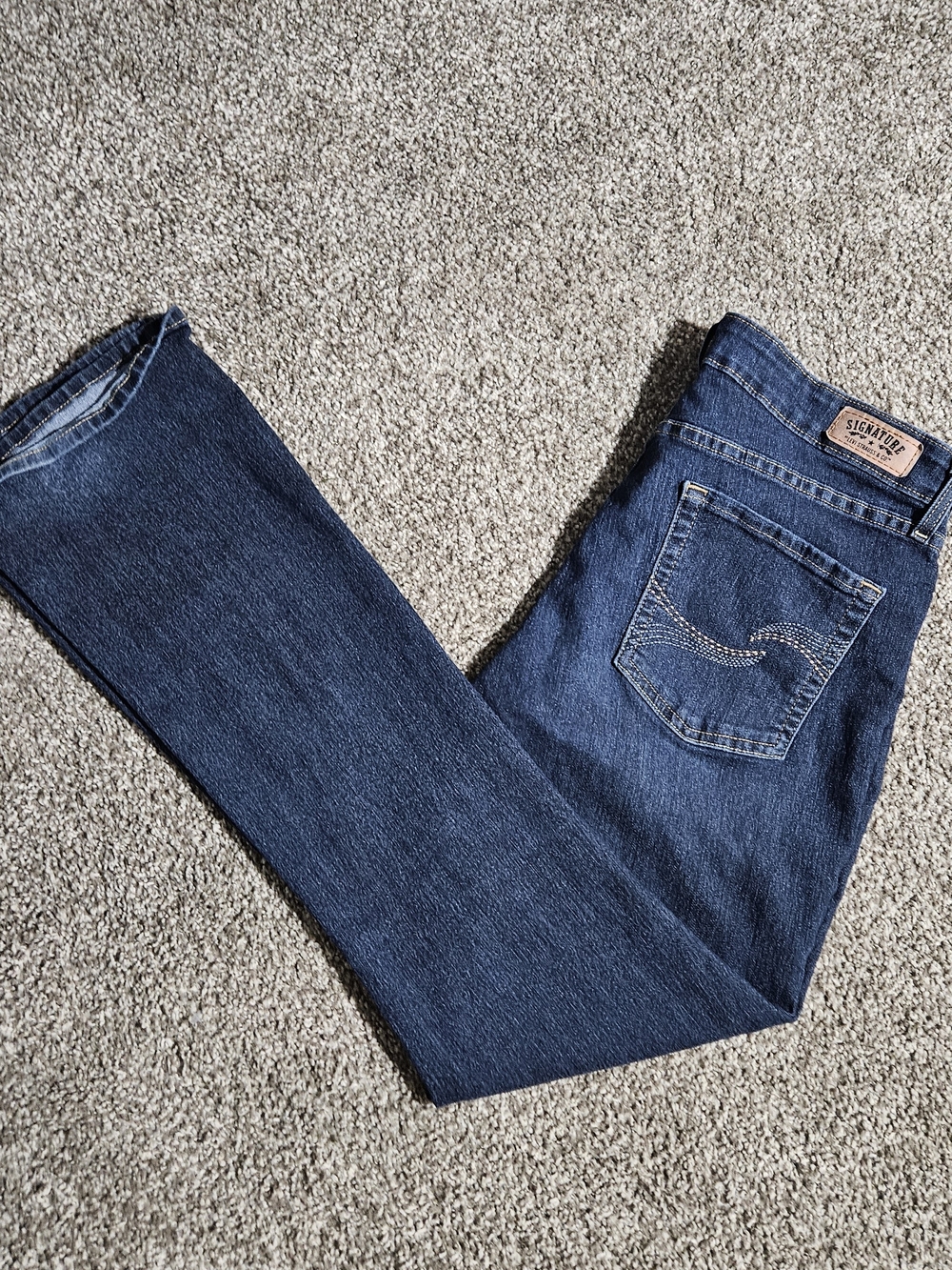 Signature by Levi Strauss & Co. Boot Cut Jeans Women's 16L Dark Blue Mid Rise